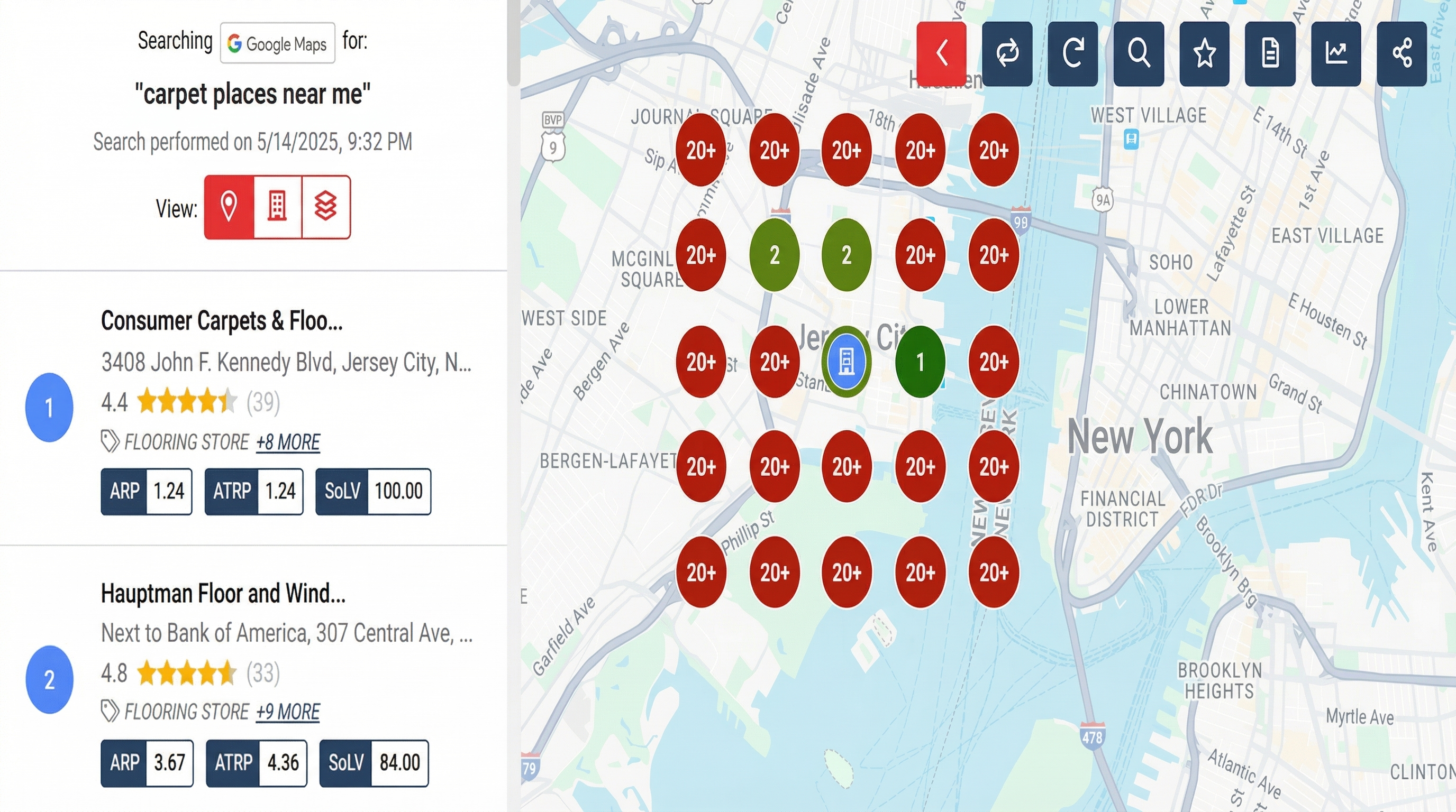 Commercial Carpets NJ ranking before SEO