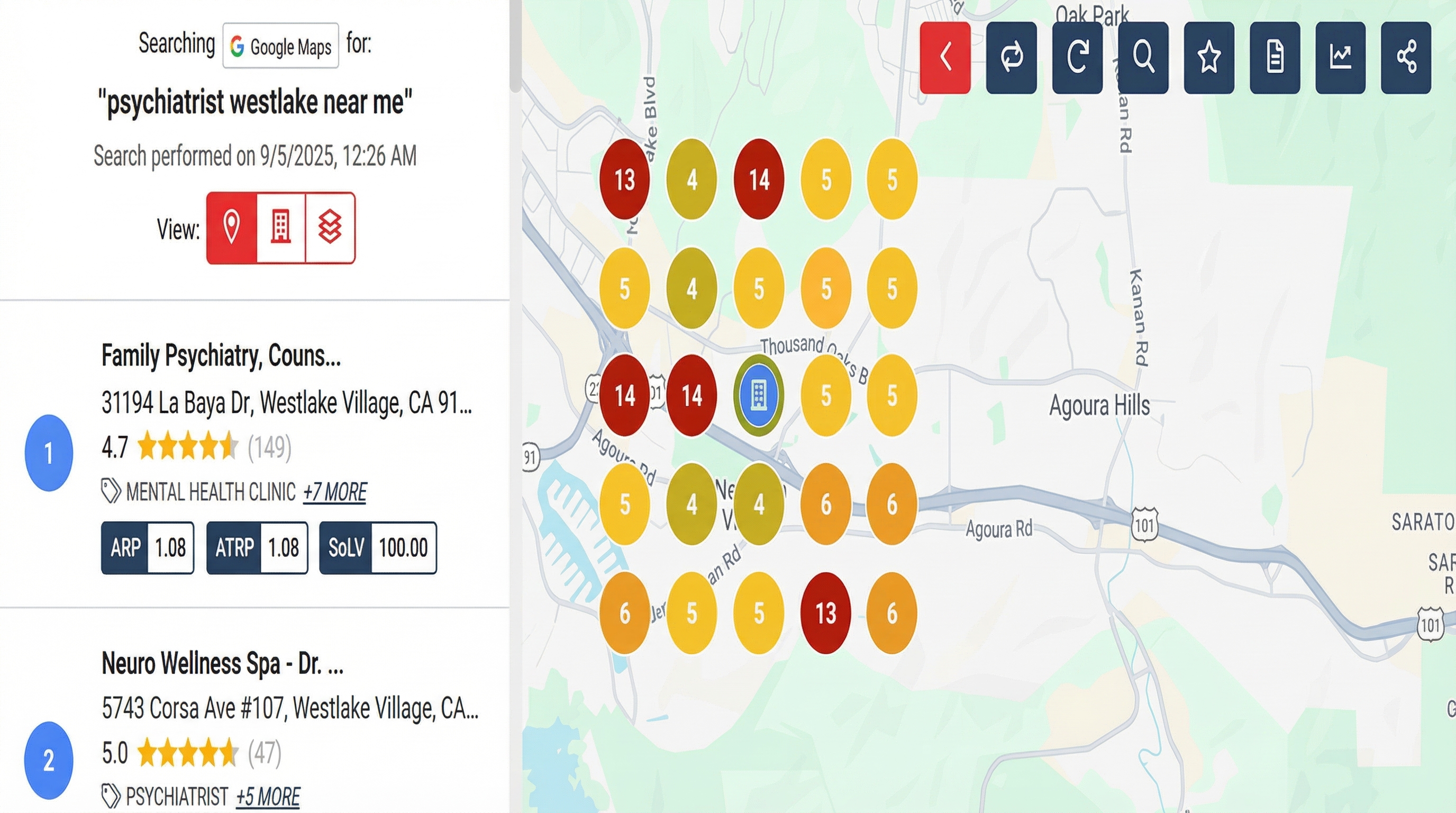 Psychiatrist Westlake ranking before SEO